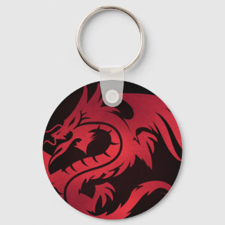 Llavero Keychain del Dragón Tribal Rojo