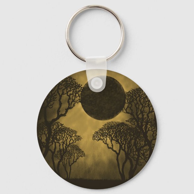 Llavero Keychain del eclipse de los bosques oscuros de oro (Anverso)