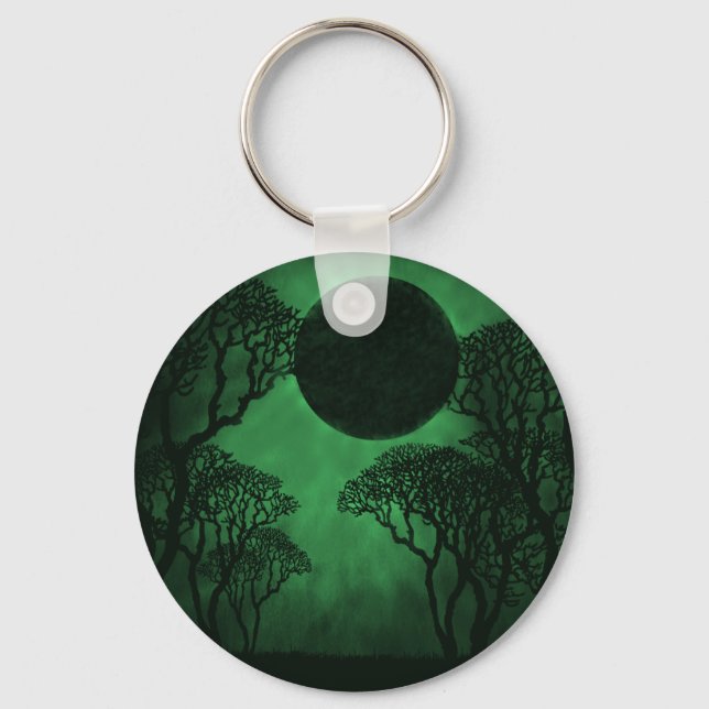 Llavero Keychain del eclipse de los bosques oscuros, verde (Anverso)