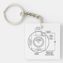 Llavero Keychain del eléctrico con diagramas de motor