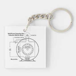 Llavero Keychain del eléctrico con diagramas de motor