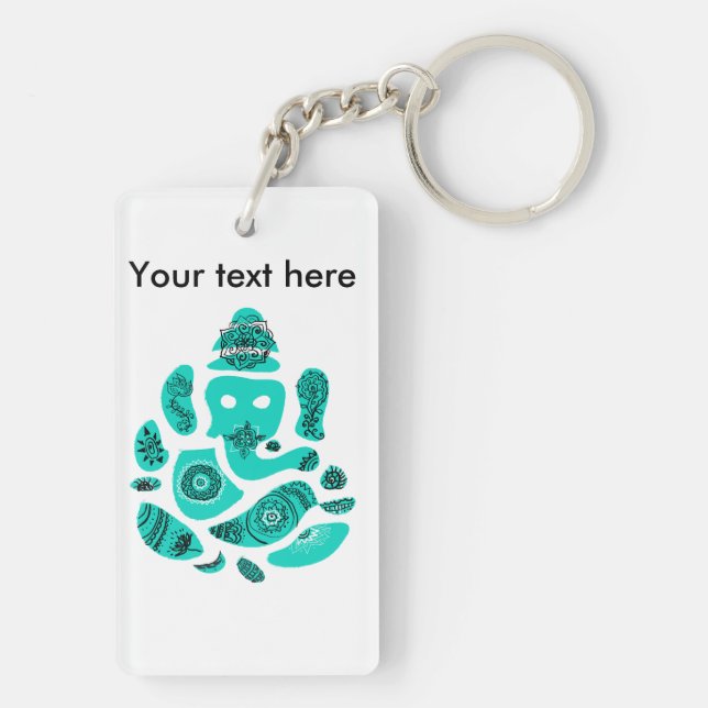 Llavero Keychain del Elefante del Señor Ganesh India (Atrás)