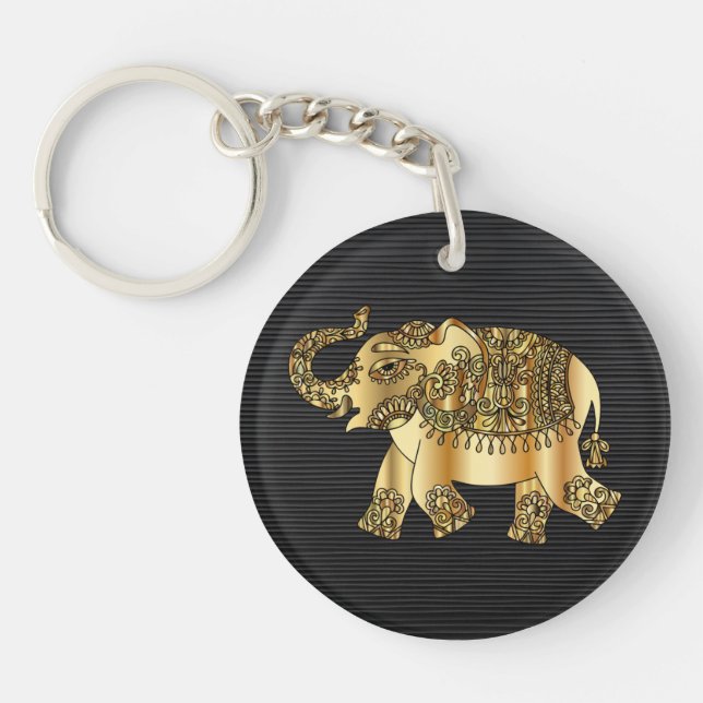 Llavero Keychain del Elefante Dorado (Frente)
