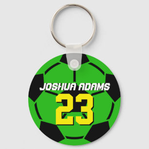 Llavero Keychain del equipo de deportes verdes