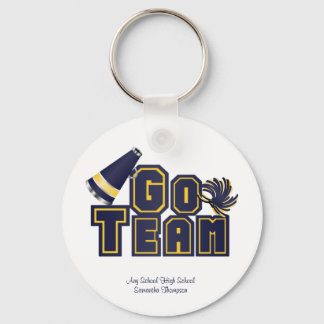 Llavero Keychain del equipo de Go azul y amarillo