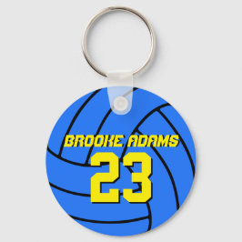 Llavero Keychain del equipo deportivo de voleibol azul