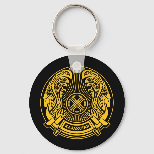 Llavero Keychain del Escudo de Armas de Kazajstán (Anverso)