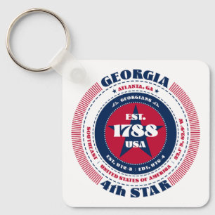 Llavero Keychain del estado de Georgia
