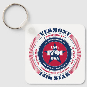 Llavero Keychain del estado de Vermont