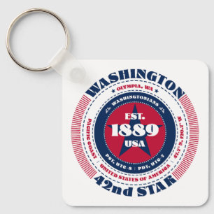 Llavero Keychain del estado de Washington