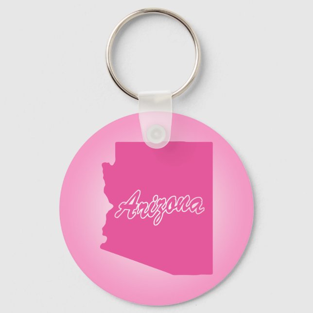 Llavero Keychain del estado rosado de Arizona (Anverso)