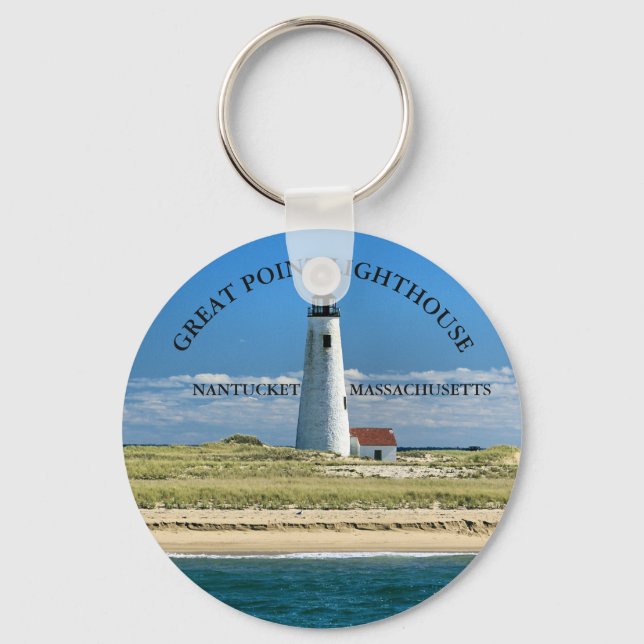 Llavero Keychain del Faro del Gran Punto Nantucket MAMÁES (Anverso)