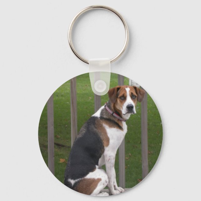 Llavero Keychain del Foxhound inglés (Anverso)