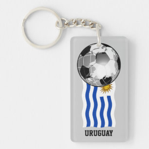 Llavero Keychain del fútbol de Uruguay (doble cara)