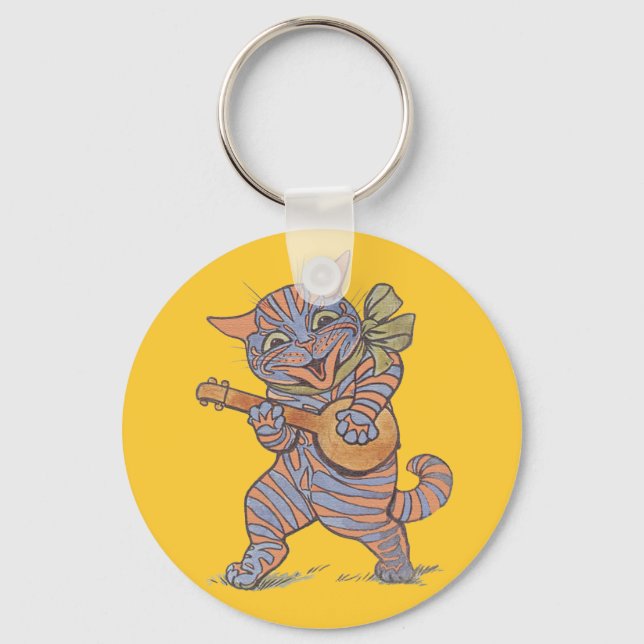Llavero Keychain del gato del banjo (Anverso)