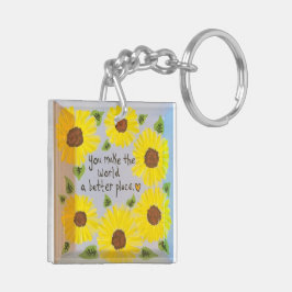 Llavero Keychain del girasol
