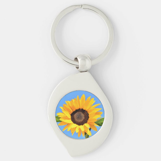 Llavero Keychain del girasol amarillo (Anverso)