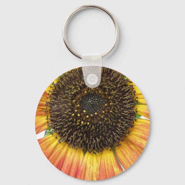 Llavero Keychain del girasol naranja (Anverso)