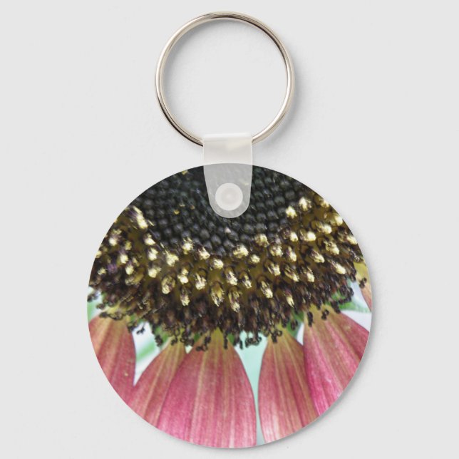 Llavero Keychain del girasol rosa (Anverso)