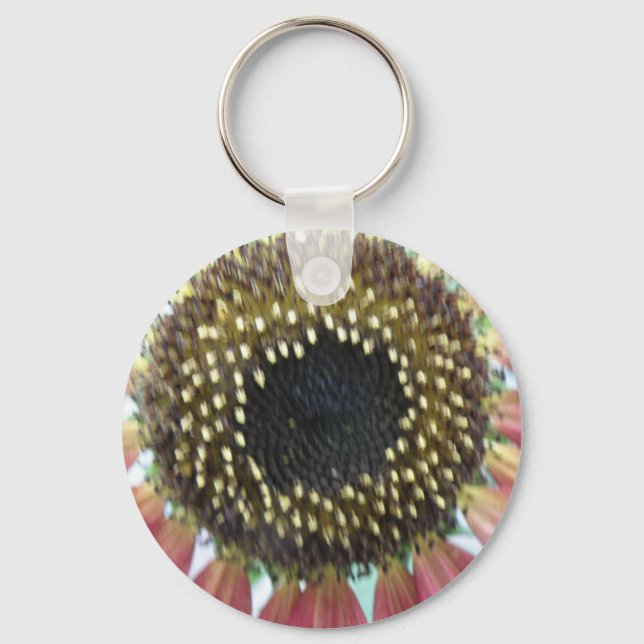 Llavero Keychain del girasol rosado (Anverso)
