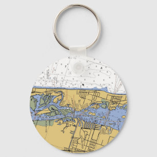 Llavero Keychain del gráfico de puerto Nautical de Vero Be