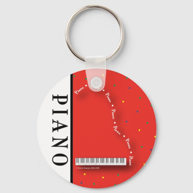 Llavero Keychain del Gran Piano Rojo (Anverso)