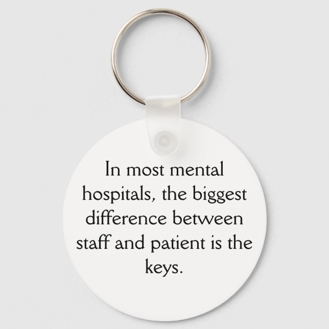 Llavero Keychain del hospital mental (Anverso)
