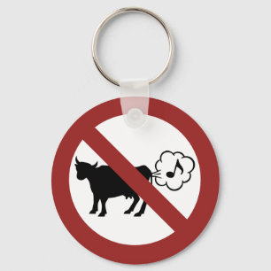 Llavero Keychain del icono del metano de vaca