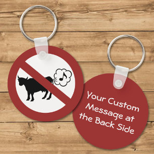 Llavero Keychain del icono del metano de vaca