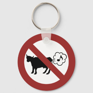 Llavero Keychain del icono del metano de vaca