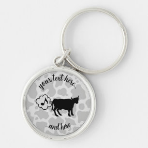 Llavero Keychain del icono del metano de vaca