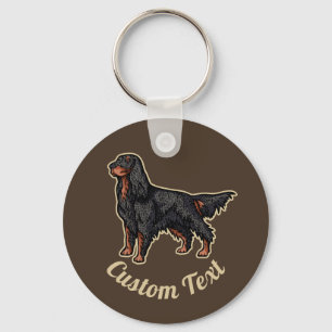 Llavero Keychain del Ilustracion Gordon Setter