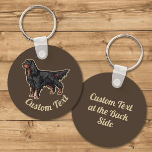 Llavero Keychain del Ilustracion Gordon Setter