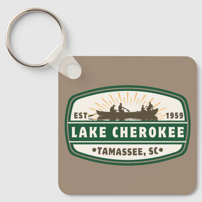 Llavero Keychain del lago Cherokee - barco (Anverso)