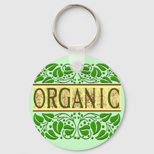 Llavero Keychain del lema verde orgánico