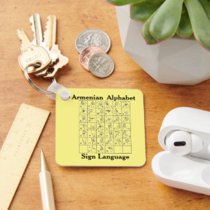 Llavero Keychain del lenguaje del Rótulo alfabético armeni