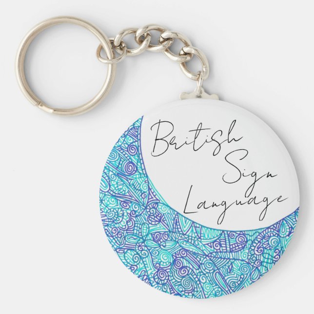 Llavero Keychain del lenguaje del Rótulo británico (Frente)