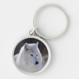 Llavero Keychain del Lobo Blanco Ártico