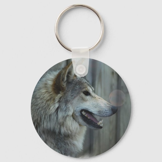 Llavero Keychain del lobo mexicano (Anverso)