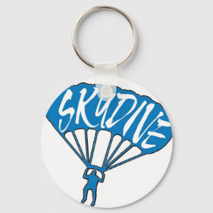 Llavero Keychain del logo azul fanático de Skydive