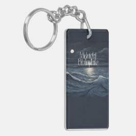 Llavero Keychain del logotipo bibliofilia de medianoche
