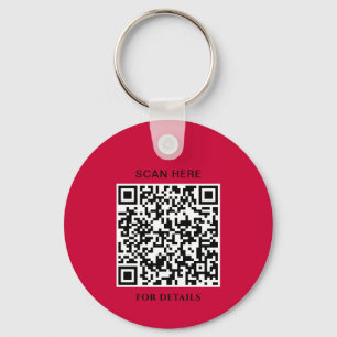 Llavero Keychain del logotipo de Goji Berry con código QR