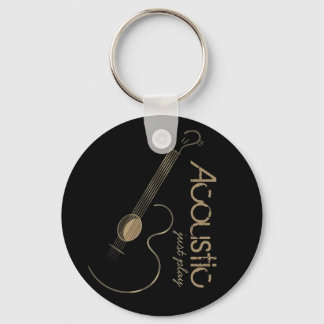 Llavero Keychain del logotipo de guitarra acústica