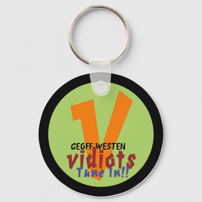 Llavero Keychain del logotipo de Vidiots V (Anverso)