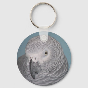 Llavero Keychain del loro gris africano