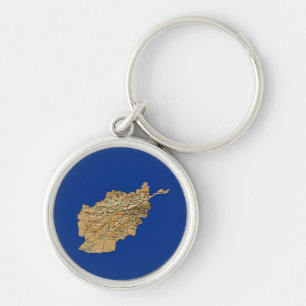 Llavero Keychain del mapa de Afganistán