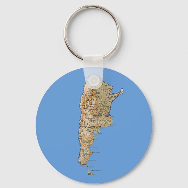 Llavero Keychain del Mapa de Argentina (Anverso)