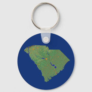 Llavero Keychain del Mapa de Carolina del Sur