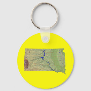 Llavero Keychain del Mapa de Dakota del Sur
