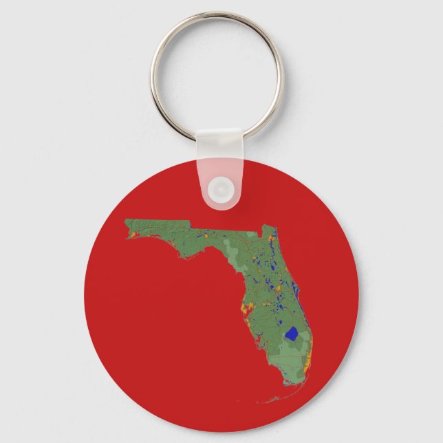 Llavero Keychain del mapa de Florida (Anverso)